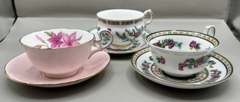 Royal Grafton Bone China, Elizabethan Bone China And Paragon Bone China Teacups And Saucers, 6 Piece Lot