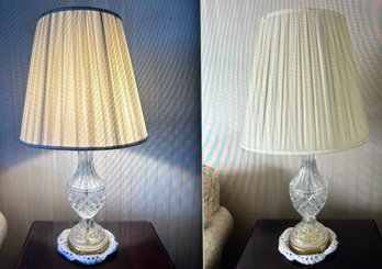 Crystal Table Lamps - 2 Piece Lot