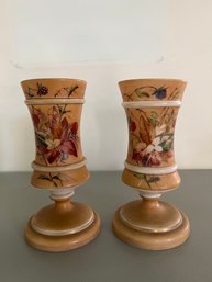 Vintage Floral Vases - 2 Piece Lot