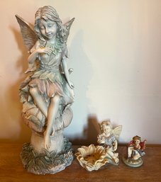 Fairy Figurine Lot- 3 Pieces