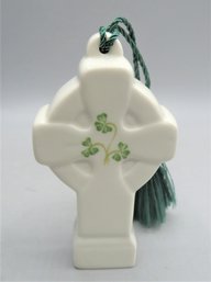 Belleek Donegal Celtic High Cross Porcelain Ornament  - New In Box