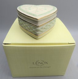 Lenox Porcelain Irish Blessing Heart  Box - New In Box