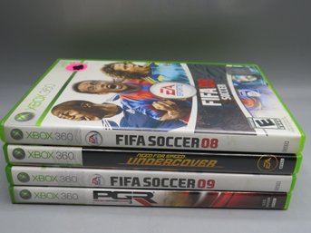 Xbox 360 Video Games - FIFA Soccer 08 & 09, Need For Speed Undercover, PGR 3 -Lot Of 4