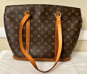 Louis Vuitton Genuine Leather Babylon Monogram Canvas Tote