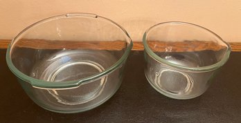 Glass Mixing Bowls - 2 Piece Lot
