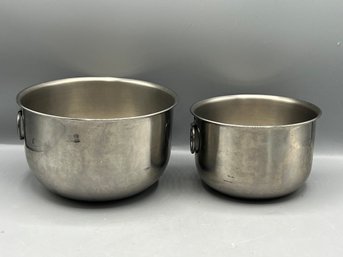 Stainless Steel Mixing Bowls - 2 Piece Lot