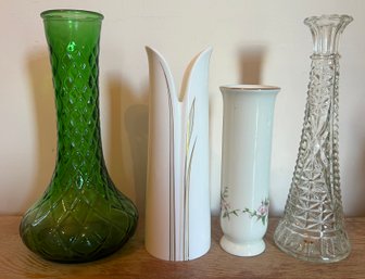 Assorted Lot Of Bud Vases- 4 Pieces