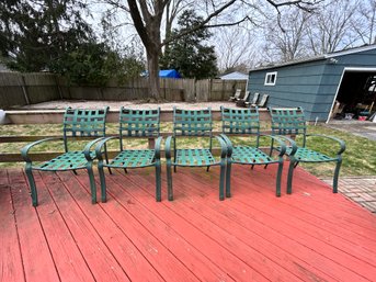 6 Metal Outdoor Patio Chairs