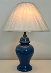 Indigo Ceramic Ginger Jar Lamp