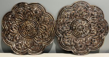 Rustic Bronze Medallion Wall Decor- 2 Pieces