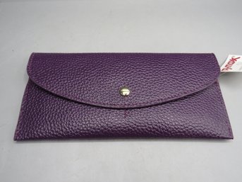 Faux Leather Purple Wallet - New