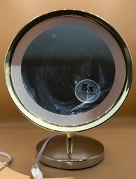 Jerdon Lighted Adjustable Neck Vanity Mirror