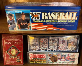 Sealed DonRuss 1987 Opening Day, 1991 & 1992 Collectors Set / Fleer 1987 Tin Major League Baseball Cards