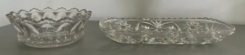 EAPG Glass Bowl & Anchor Hocking Glass Bowl - 2 Piece Lot