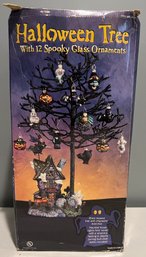 Vintage Halloween Tree Decor With Glass Ornaments