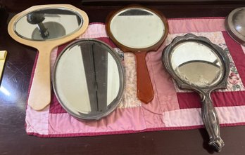 Hand Held Mirror Lot- 4 Pieces