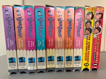 Little Rascals & The Three Stooges VHS Tapes - 10 Pieces