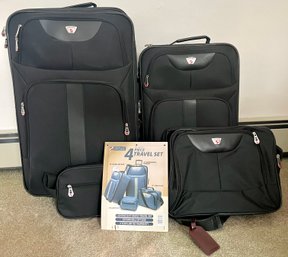 American Explorer Desoto 4-Piece Luggage Set In Black