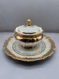 Seltmann Weiden Bavaria Theresia Porcelain Lidded Bowl & Plate
