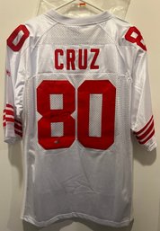 Victor Cruz Autographed Giants Jersey With COA, On Field Reebok Jersey