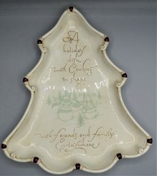 Amscan Inc. 'a Holiday Dish With Cookies To Share...'  Tree-shaped Plate