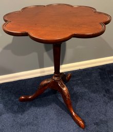 Mahogany Flower Shaped Pedestal Table