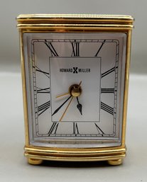 Howard Miller Brass Travel/desk Alarm Clock