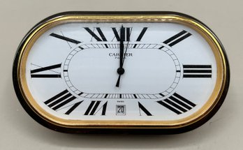 Cartier Gilded Brass Quartz Table Clock Ref: 7531, Paris