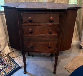 Antique Solid Wood Sewing Table