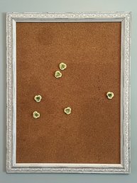 Framed Cork Board With 6 Pushpins