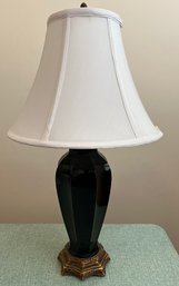 Black Ceramic Table Lamp, 22.5 Inches