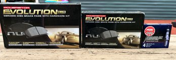 Evolution Plus Ceramic Disc Brake Pads With Hardware Kit And Iridium Spark Plugs