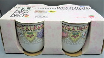 Mary Engle Briet, Have A Heart Mugs - Set Of 4 In Original Packaging - New