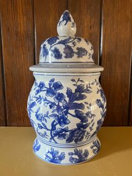 Silvestri Porcelain Oriental Blue & White Ginger Jar