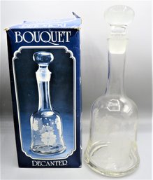 Bouquet Hand Cut Crystal Decanter, 32 Oz. - In Original Box