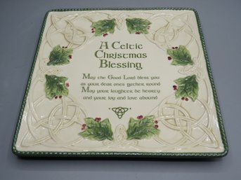 Grassland Road Christmas Blessing Platter - In Original Box - New