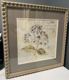 Blum Signed Hydrangea & Lilac Framed Prints- 2 Pieces