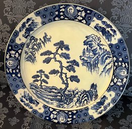 Oriental Porcelain Blue & White Charger Plate