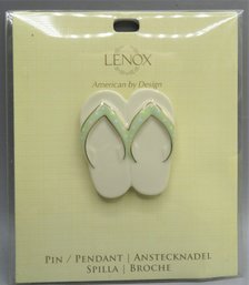 Lenox Porcelain Summer Sandals Pin/pendant - New In Packaging