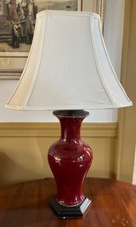 Red Ceramic Accent Table Lamp