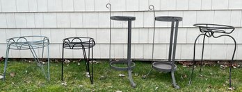 Assorted Plant Stands - 5 Pieces
