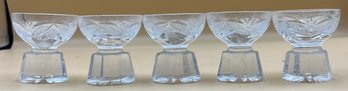 Hand Blown Cordial Glass Set Of 5