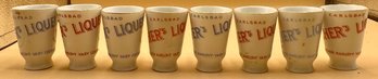 Bechers Liqueur Advertisement Shot Glass Czechoslovakia Set Of 8