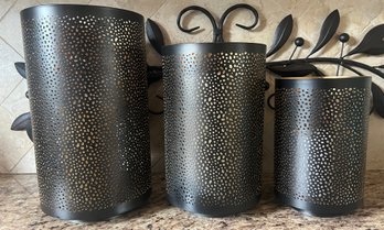 Lifetime Brand Inc Oversized Metal Candle Holders- 3 Pieces