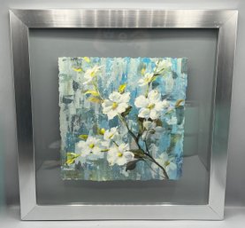 Floral Wall Art In Clear Glass Frame