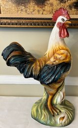 Hand Painted Ceramic Rooster, Made In Italy