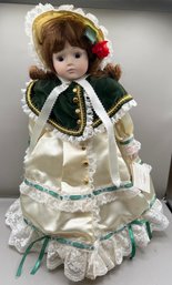 Gorham Petticoats & Lace 2nd Annual Christmas Porcelain Doll Music Box Angela 17'