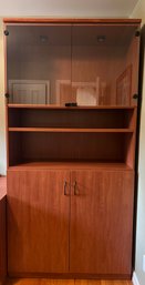 Large Composite Wood Storage And Display Cabinet