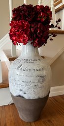 J Line Madonna Vase With Faux Florals