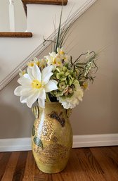 Pier 1 Imports Jardin Botanique Paris Pottery Vase With Faux Florals